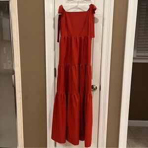 A loves A Elegant Red Tiered Dress EUC
